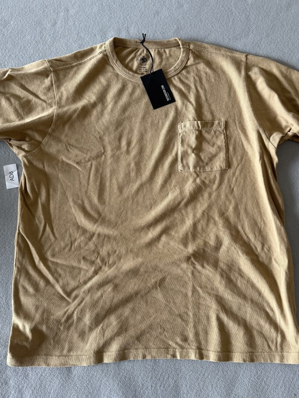 Buck Mason x J Press Warm Khaki Toughknit Class Tee Sz Large MSRP $65 NWI [AE16]